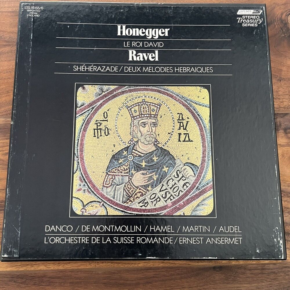 Ansermet/Danco HONEGGER Le Roi David RAVEL Sheherazade 2xLP Box London STS 15155